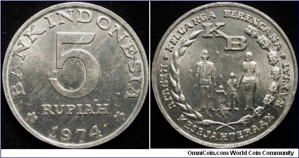 5 Rupiah
Aluminium
F.A.O. issue