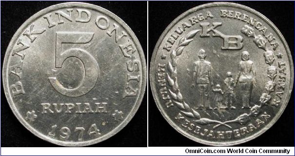 5 Rupiah
Aluminium
F.A.O. issue