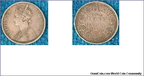 India
Gothic Victoria 
1 Rupee