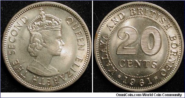 20 Cents
Cu-Ni
Malaya & British Borneo