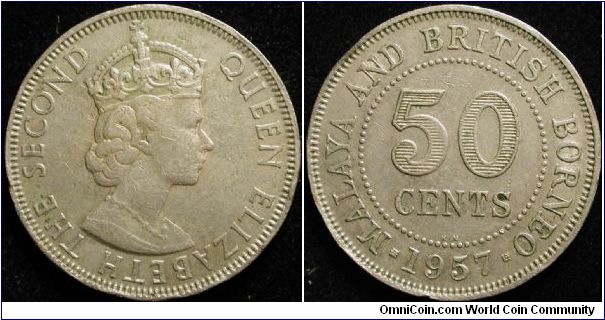 50 Cents
Cu-Ni
Malaya & British Borneo