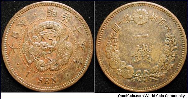 1 Sen
Copper
Meiji Year 15