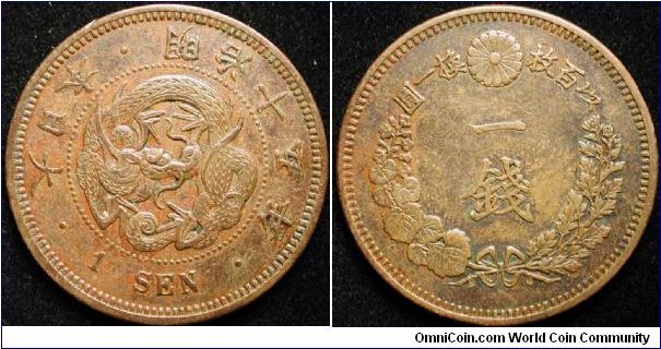 1 Sen
Copper
Meiji Year 15
