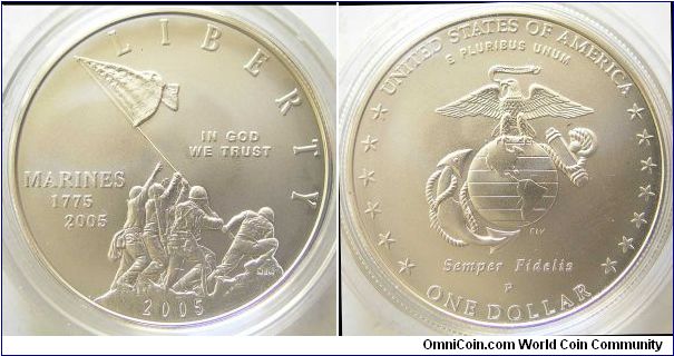 One Dollar

Marine Corps Commem.                                                                                                                                                                                                                                                                                                                                                                                                                                                                                  