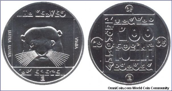 Hungary, 100 forint, 1985, Cu-Ni-Zn, If you like life: Otter (Lutra lutra)                                                                                                                                                                                                                                                                                                                                                                                                                                          