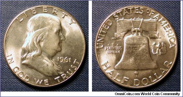 1961 Franklin Half Dollar