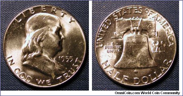 1955 Franklin Half Dollar