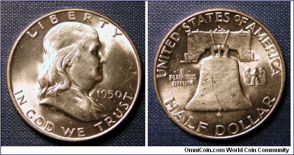 1950-D Franklin Half Dollar