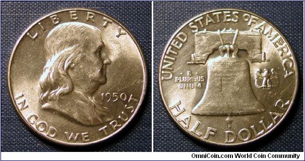 1950 Franklin Half Dollar