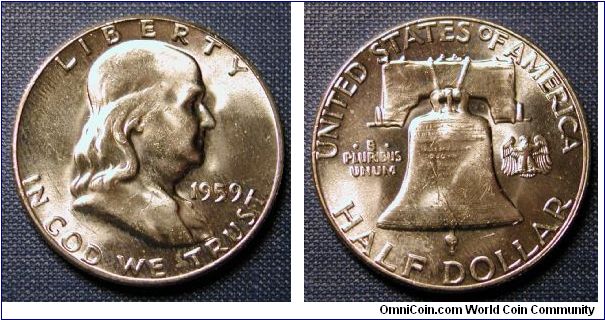 1959 Franklin Half Dollar