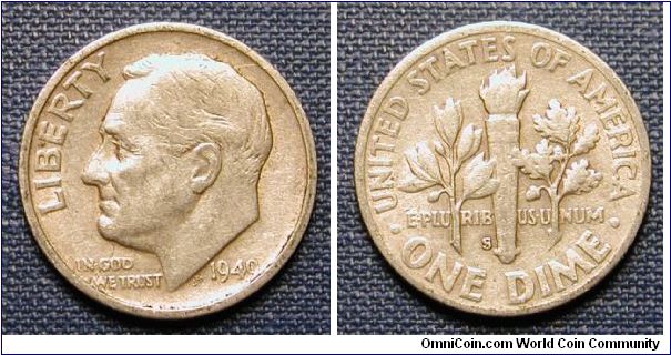 1949-S Roosevelt Dime