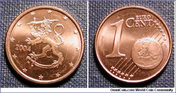 2004 Finland 1 Euro Cent