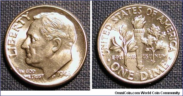 1948 Roosevelt Dime