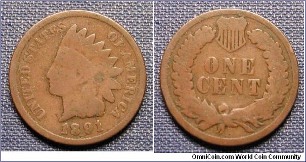 1891 Indian Head Cent