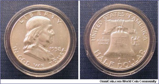 1958-D Franklin Half Dollar