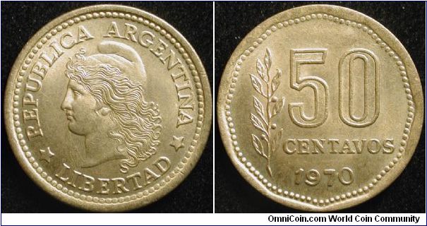 50 Centavos
Brass