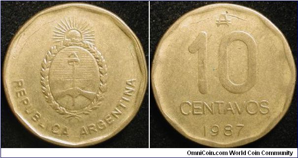 10 Centavos
Brass