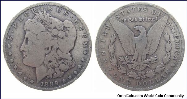 1889-O Morgan dollar