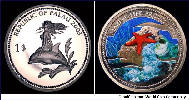 2003 Palau $1 Marine Life Protection Series.