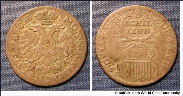 1733 German States Lubeck 8 Schilling