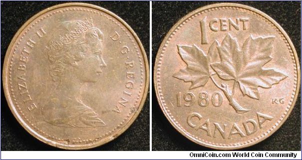 1 Cent
Bronze
Elizabeth II
Reduced weight