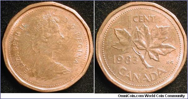1 Cent
Bronze
Elizabeth II
12 sided planchet