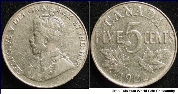 5 Cents
Nickel
George V