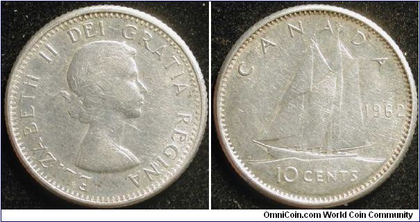 10 cents
Ag 800 2.33g
Elizabeth II