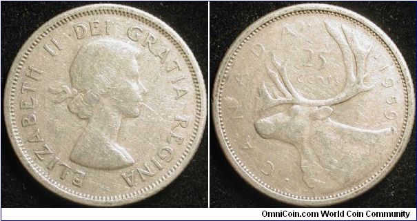 25 Cents
Ag 800 5.83g
Elizabeth II