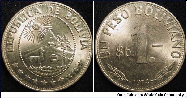 1 Peso boliviano
Nickel clad steel
