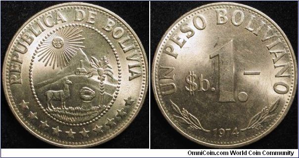 1 Peso boliviano
Nickel clad steel