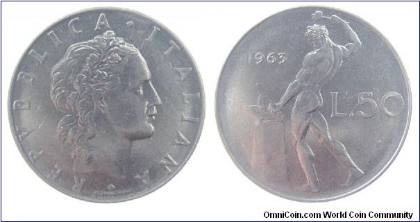 1963-R 50 Lire
KM #95