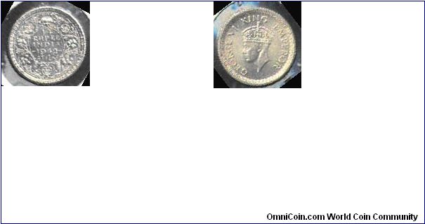 1/4 Rupee Issued 1949