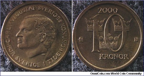 Sweden 2000 10 kronor.