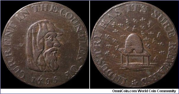 Farthing token.                                                                                                                                                                                                                                                                                                                                                                                                                                                                                                     