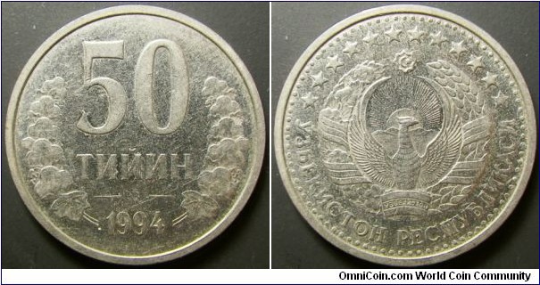 Uzbekistan 1994 50 tiyin. Weight: 4.83g. 