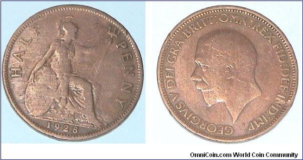 Half Penny George V