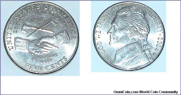 5 Cents. Louisian Purchase 