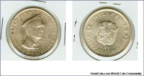 General MacArthur said I Shall Return, and this coin commemorates his victorious return to the Philippine Islands.
