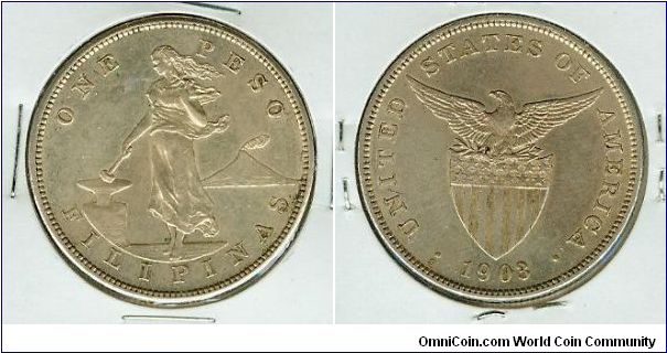 This is a 1903s mint, in EF condition, and i have MANY available. FACT: When it was evident that the Japs were going to occupy the Philippines, The Government ordered ALL silver coinage rounded up and dumped into Manila Bay, to keep them from the Japs, who needed Silver for their WAR MACHINE. MILLIONS were dumped!