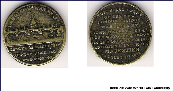 UK (New) London Bridge Medal. 28mm