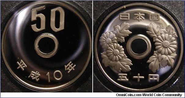 Japan 1998 PROOF 50 yen.