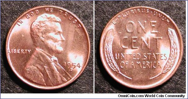 1954-D Lincoln Wheat Cent