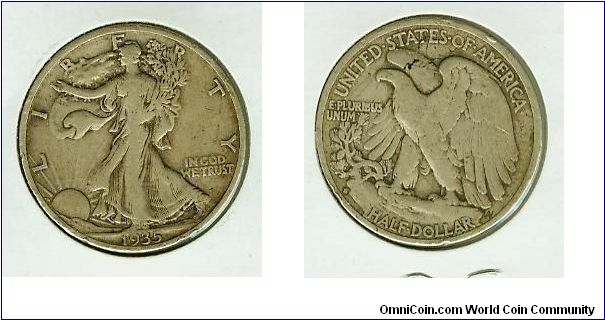 1935s Walker Half Dollar.