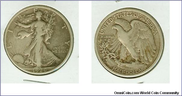 1929s Walker Half Dollar. This one is getting up there.