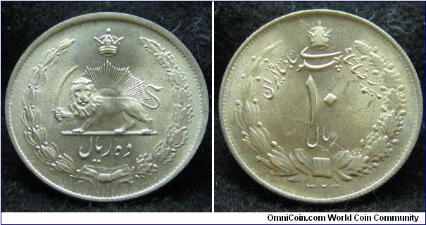 10 rials SH1323/2 0.600 silver