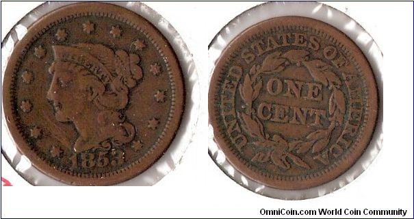 1853 U.S. Large Cent