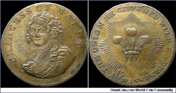 1/2 Penny Conder token.

A medal of this description is listed in BHM as No. 397                                                                                                                                                                                                                                                                                                                                                                                                                                  