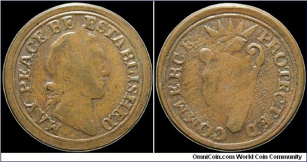 Irish Commerce Protected, Great Britain.

A variety of a very scarce Conder. Despite the look this is nearly as struck, with typical weakness on both the obverse and reverse. Also, BHM #492                                                                                                                                                                                                                                                                                                                     