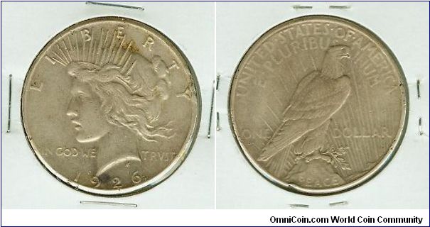 Nice 1926s Peace Dollar.